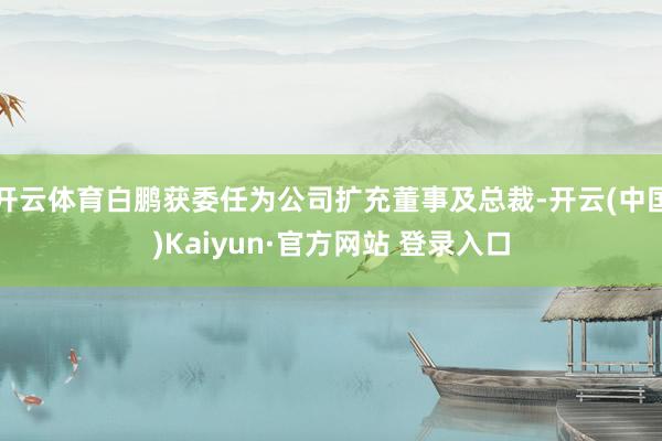 开云体育白鹏获委任为公司扩充董事及总裁-开云(中国)Kaiyun·官方网站 登录入口